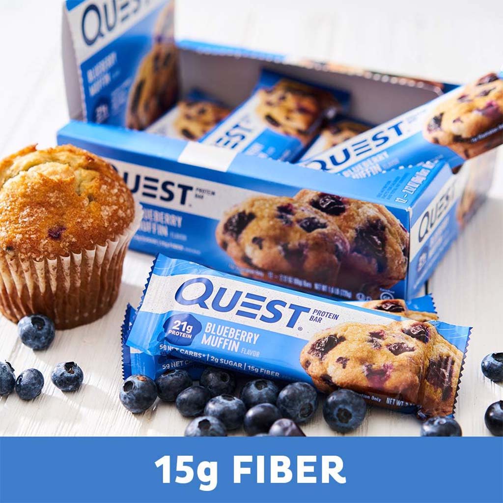 Quest Nutrition Blueberry Muffin Flavoured Protein Bar 60g, Pack of 12’s - Easy Pharmacy LLC