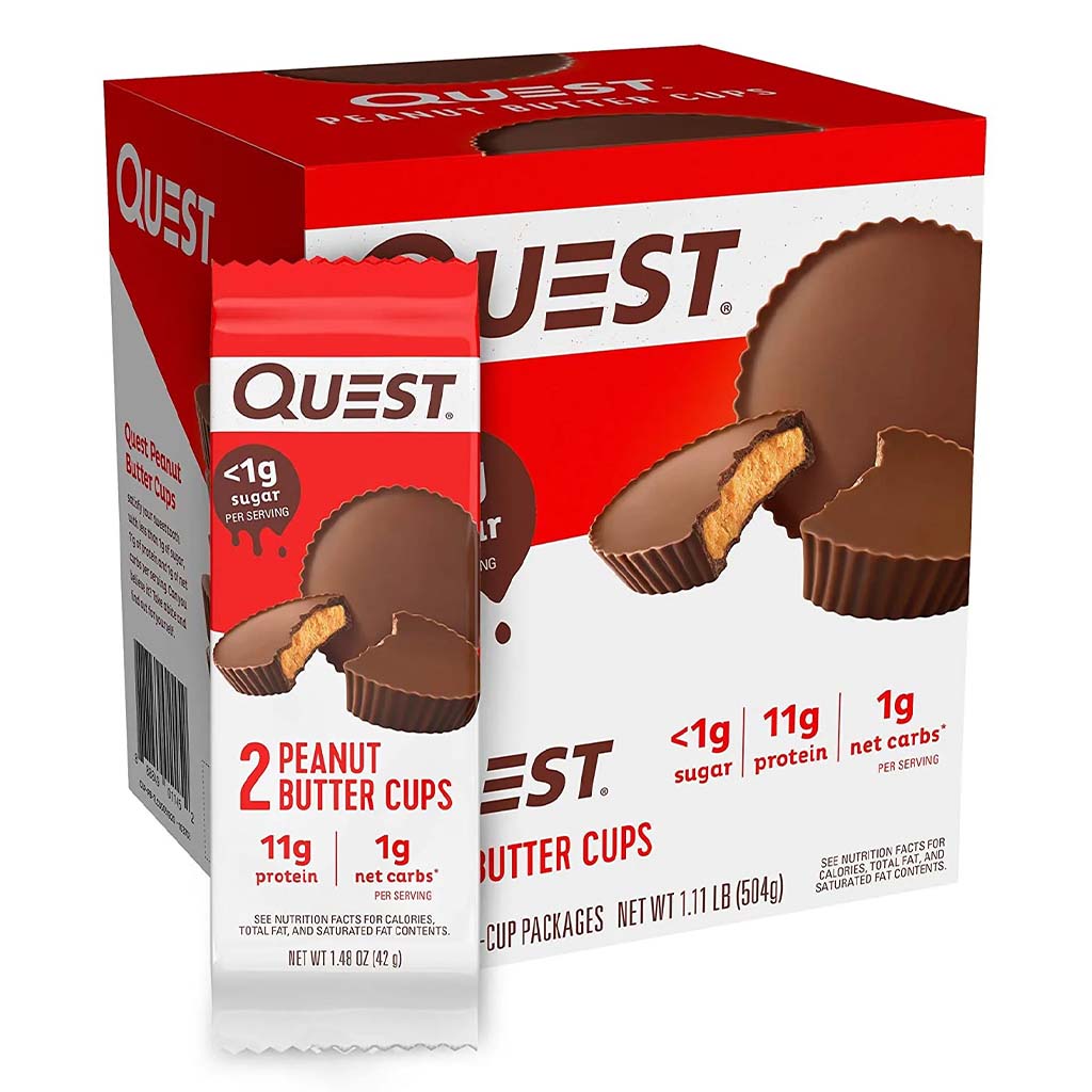 Quest Nutrition Peanut Butter Cups With High Protein and Low Carbs 42g, 12 Packs of 2’s - Easy Pharmacy LLC