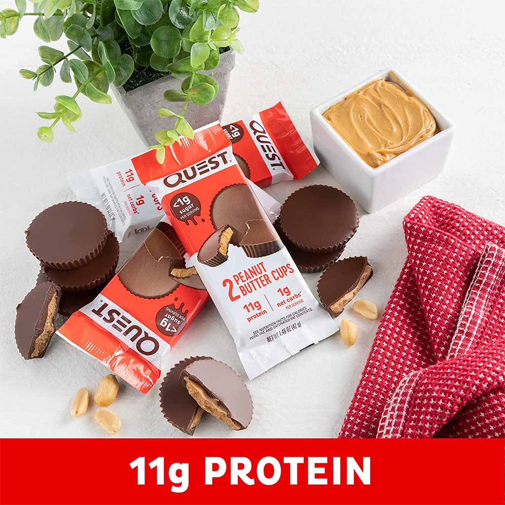 Quest Nutrition Peanut Butter Cups With High Protein and Low Carbs 42g, 12 Packs of 2’s - Easy Pharmacy LLC