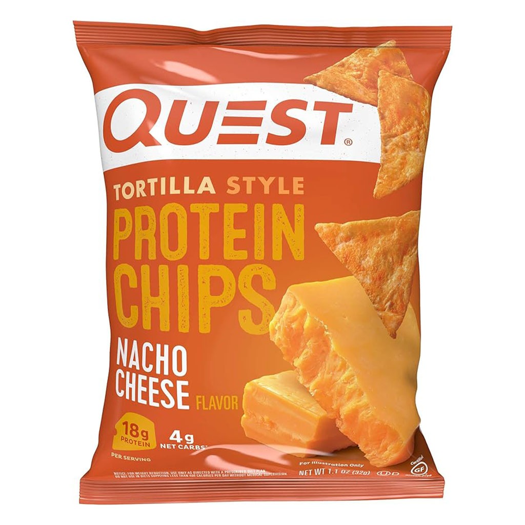 Quest Nutrition Tortilla Style Protein Chips 32g With Nacho Cheese Flavor, Pack of 8's - Easy Pharmacy LLC