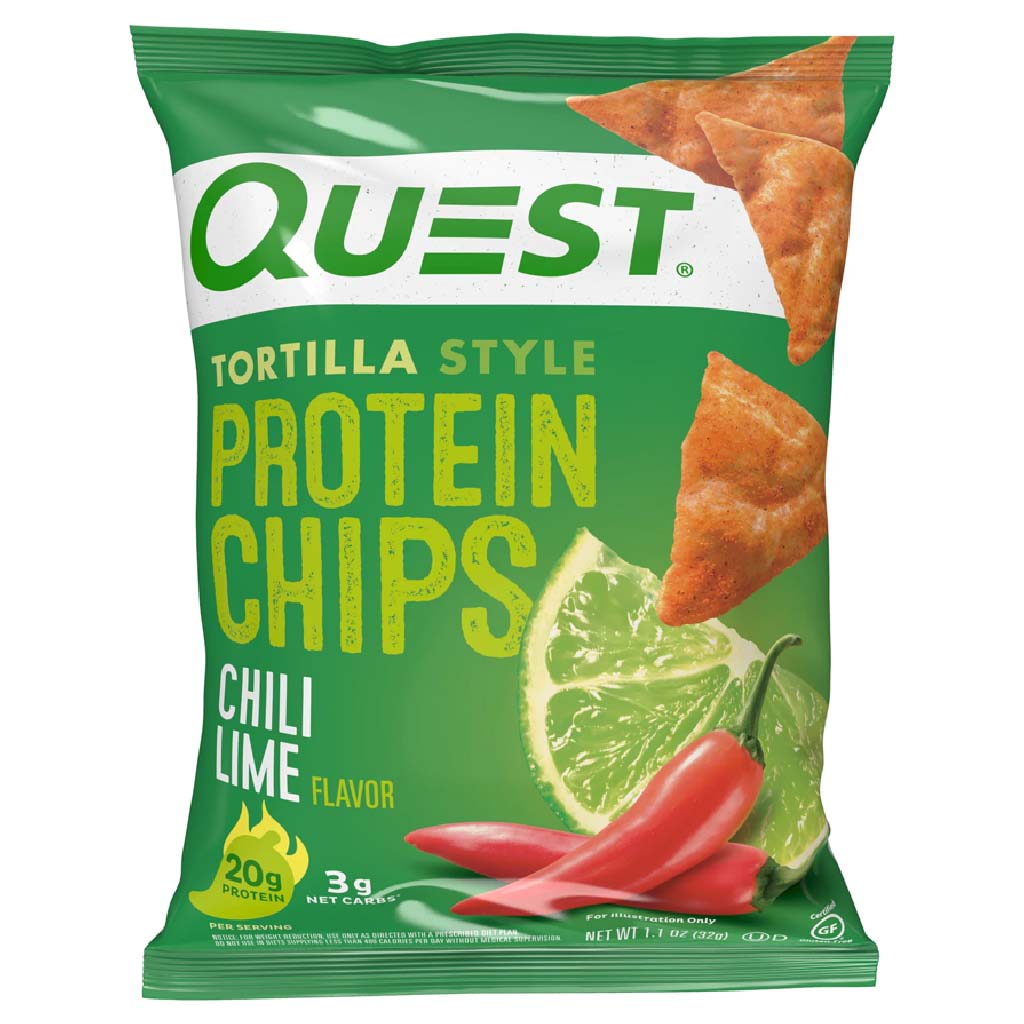 Quest Nutrition Tortilla Style Protein Chips 32g With Chili & Lime Flavor, Pack of 8’s - Easy Pharmacy LLC