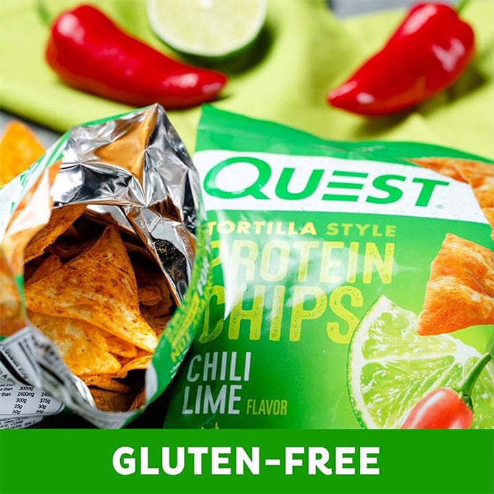 Quest Nutrition Tortilla Style Protein Chips 32g With Chili & Lime Flavor, Pack of 8’s - Easy Pharmacy LLC