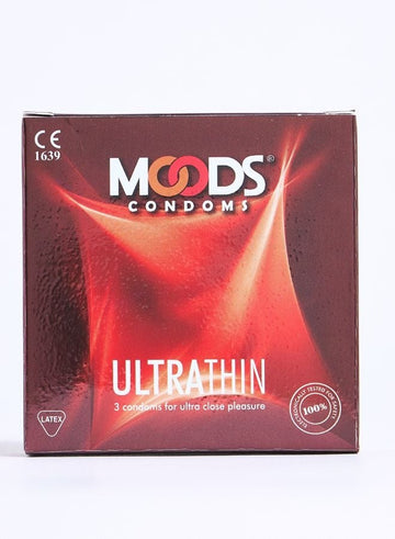 Moods Ultra Thin Condoms Natural Feel 3 Count