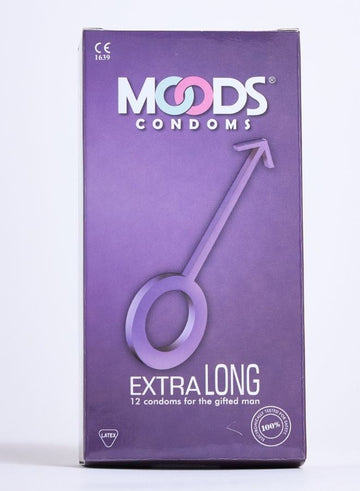 Moods Extra Long Condoms Secure Fit 12 Count