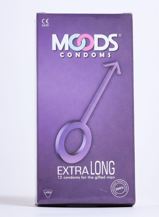 Moods Extra Long Condoms Secure Fit - 12s