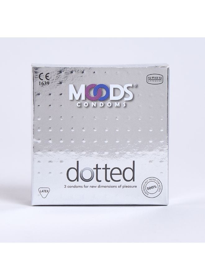 Moods Dotted Condoms Textured 3 Count