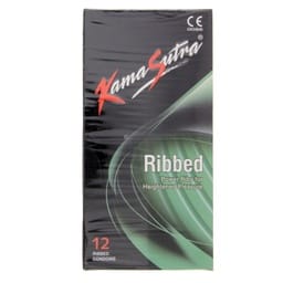 KamaSutra Ribbed Condoms Textured 12 Count