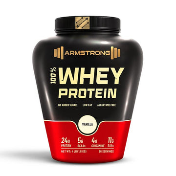 Armstrong Whey Protein Powder, Vanilla Flavor, 1800g, 56 Servings