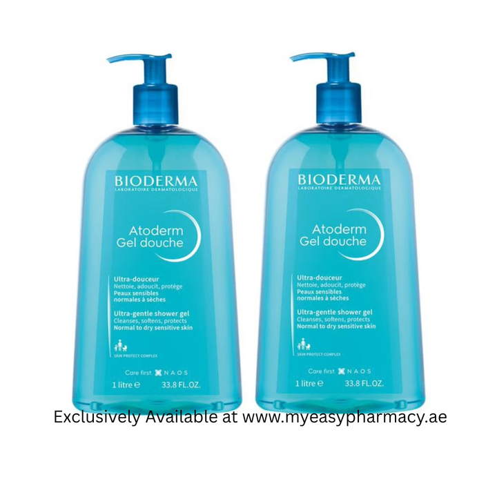 Bioderma Atoderm Shower Gel Ultra Gentle Soap Free 1 L Combo 1+1