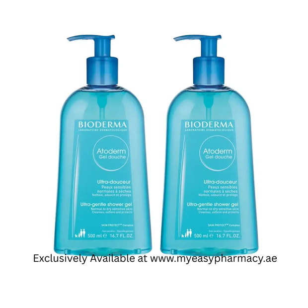 Bioderma Atoderm Shower Gel Ultra Gentle Soap Free 500 Ml Pack Of 2