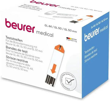 Beurer GL44 GL50 Blood Glucose Test Strips 50 Count For GL44 And GL50 Meters For Home Use