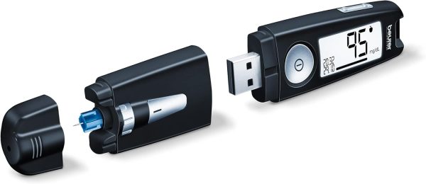 Beurer GL50 3-In-1 Blood Glucose Monitoring System With USB And Lancing Device For Home Health