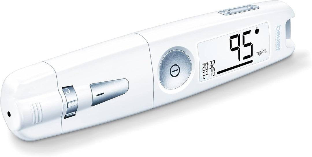 Beurer GL50 3 In 1 Blood Glucose Monitor With Usb Lancing Device For At Home Use And Data Transfer