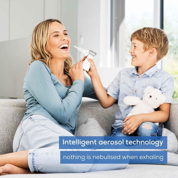 Beurer IH 57 Inhaler, nebulization with vibrating membrane technology and aerosol with rechargeable battery, for use in colds, asthma and other respiratory tract diseases