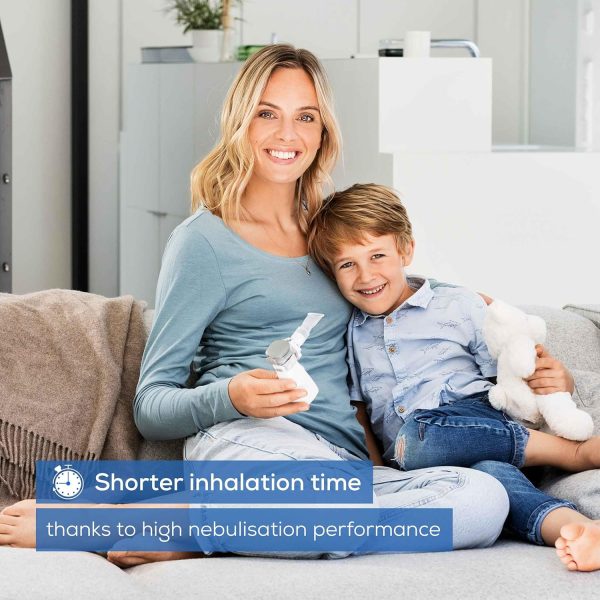 Beurer IH 57 Inhaler, nebulization with vibrating membrane technology and aerosol with rechargeable battery, for use in colds, asthma and other respiratory tract diseases