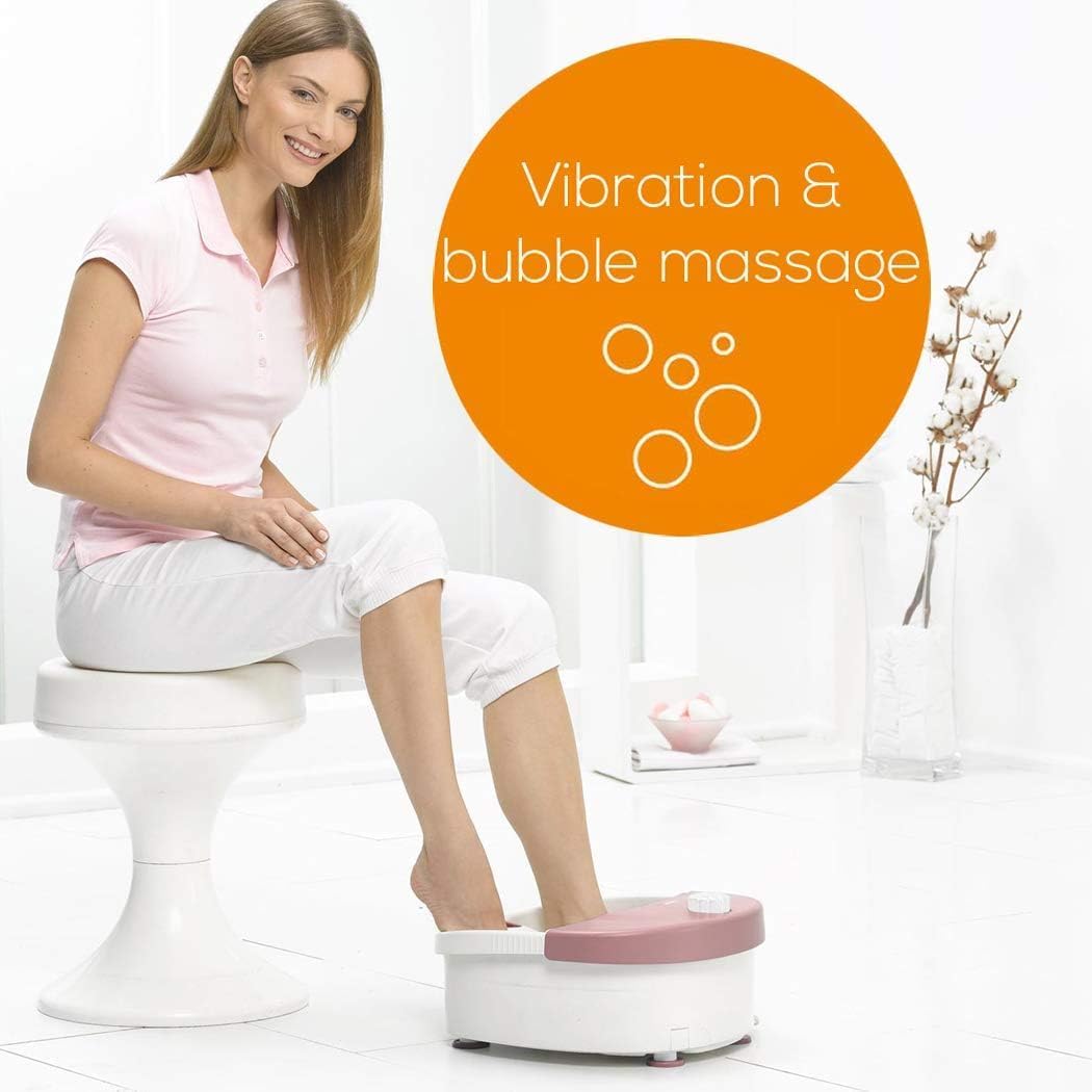 Beurer Foot Bubble Spa FB20 Bubble Massage Foot Bath With Heat Function And Infrared Light Pedicure Application