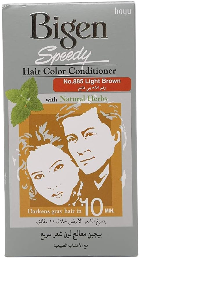 Bigen Speedy Hair Color Conditioner No. 885 Light Brown – Quick & Easy Hair Coloring Cream