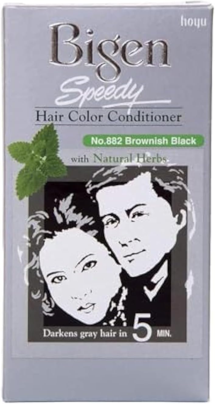 Bigen Speedy Hair Color Conditioner No. 882 Brownish Black – Quick & Easy Hair Coloring Cream