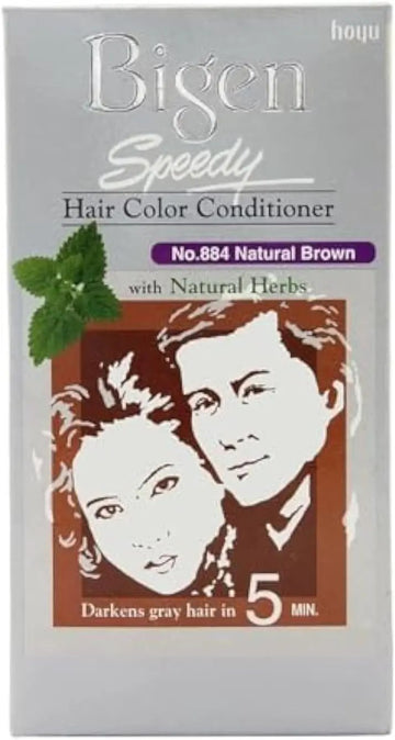 Bigen Speedy Hair Color Conditioner No. 884 Natural Brown – Quick & Easy Hair Coloring Cream