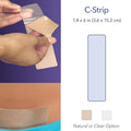 NewGel Silicone Gel Sheeting Natural EpiDerm C Strip 3.6 x 15.2 cm