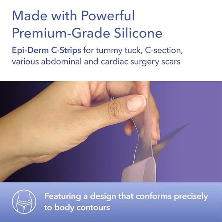 NewGel Silicone Gel Sheeting Natural EpiDerm C Strip 3.6 x 15.2 cm