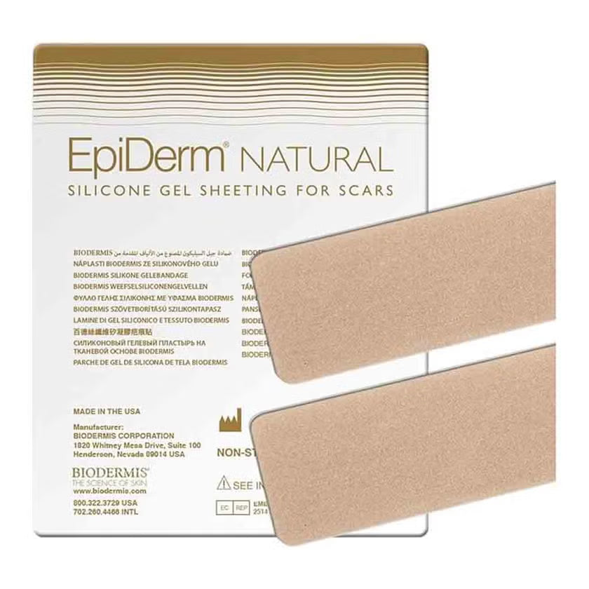 Biodermis Long Strip Silicone Gel Sheeting For Scars 3.6 x 29 cm 1 Pair