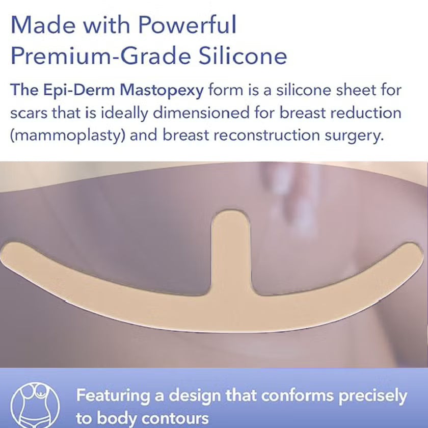 Biodermis EpiDerm Mastopexy Natural Silicone Gel Sheet 32 By 9.6 Cm 1 Pair