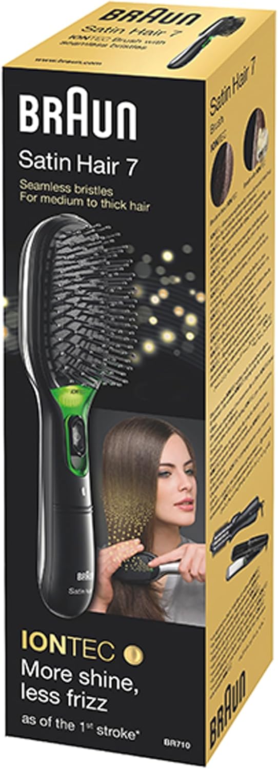 Braun Satin 7 Hair Styler Comb Brush Black BR710