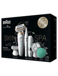 Braun Silk-épil 9 Flex 9-681 Wet & Dry Epilator – All-in-One Beauty Set with 12 Extras & FaceSpa (Gold)