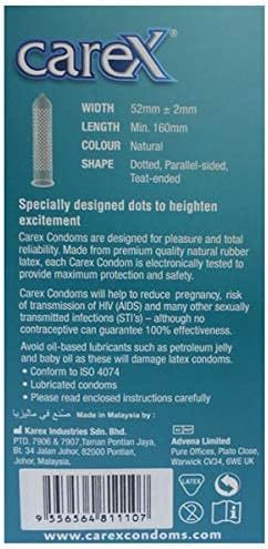 Carex Condoms Dotted 24 Count Set of 2