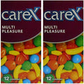 Carex Multi Pleasure Condoms 24 Count Set of 2