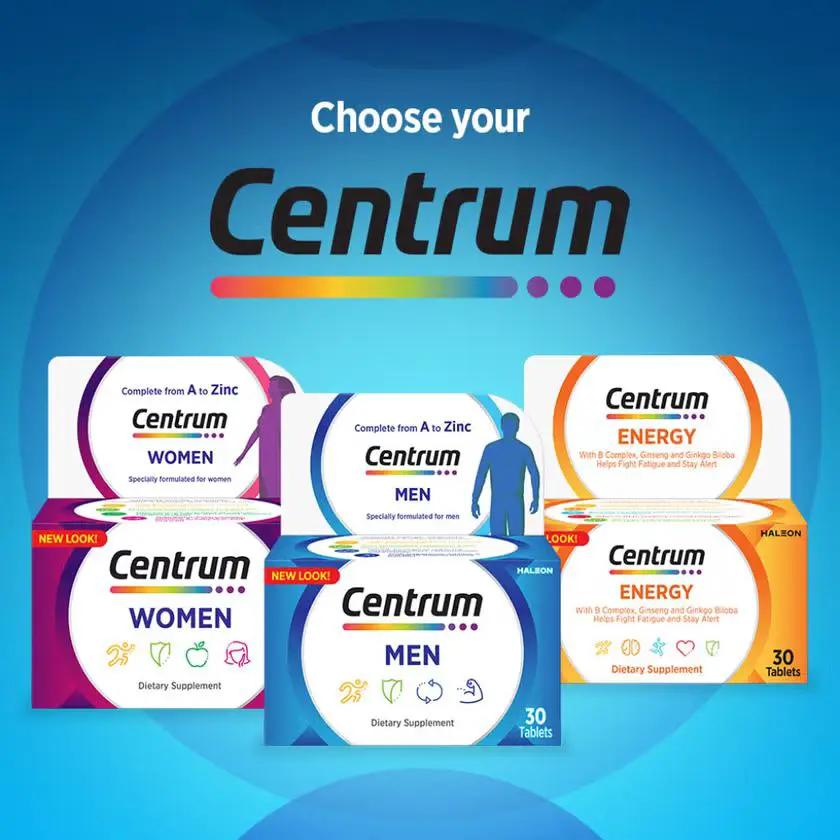 Centrum Men’s Multivitamin Tablets – Daily Nutritional Support Supplement, 30 Count