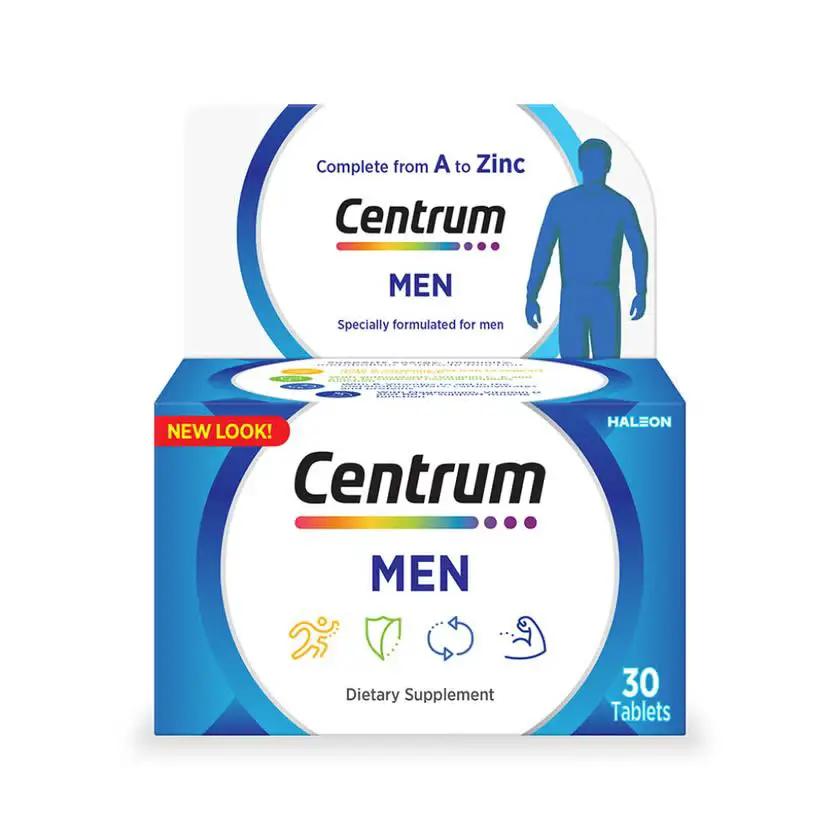 Centrum Men’s Multivitamin Tablets – Daily Nutritional Support Supplement, 30 Count