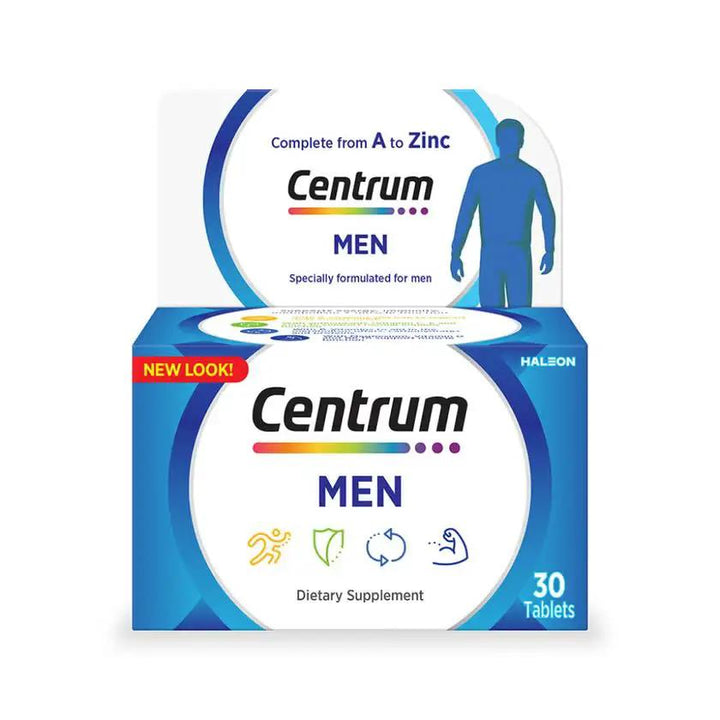 Centrum Men’s Multivitamin Tablets – Daily Nutritional Support Supplement, 30 Count