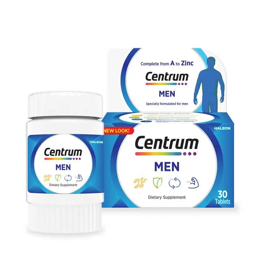 Centrum Men’s Multivitamin Tablets – Daily Nutritional Support Supplement, 30 Count