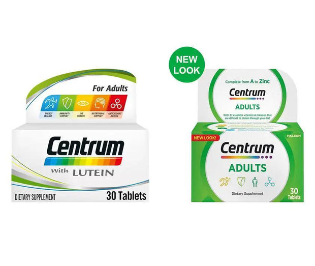 Centrum with Lutein Adult Multivitamin Supplement – 30 Tablets
