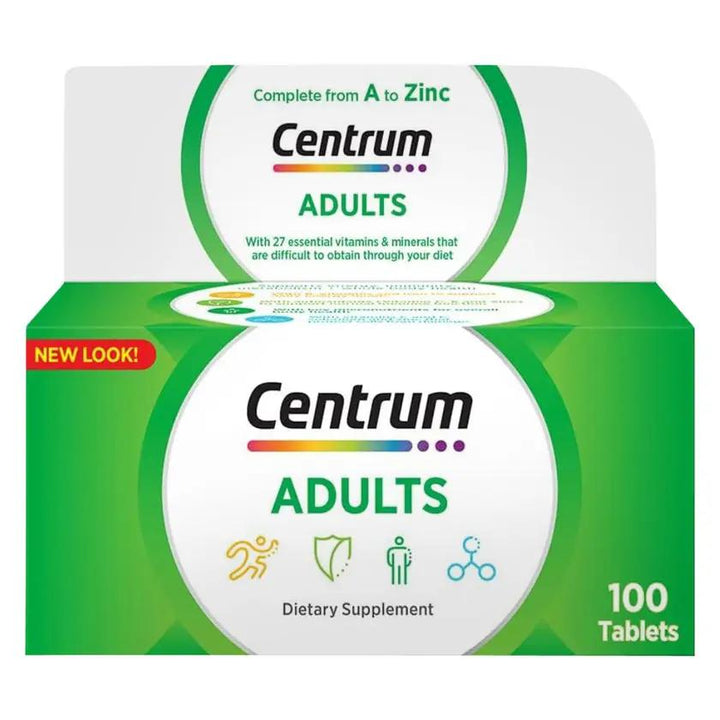 Centrum Adult Multivitamin With Lutein Tablets For Daily Nutrition 100 Count Pack