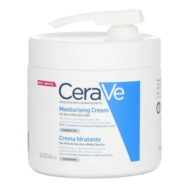 CeraVe Moisturising Cream With Pump For Dry Skin Hyaluronic Acid 454 g