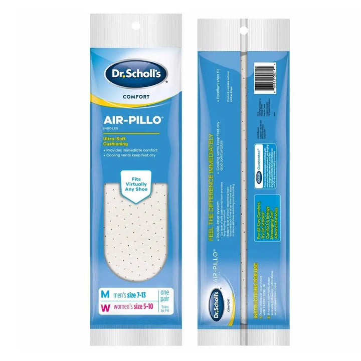 Dr. Scholl’s Air-Pillo® Comfort Insoles – Soft Cushioning for Everyday Footwear (1 Pair)