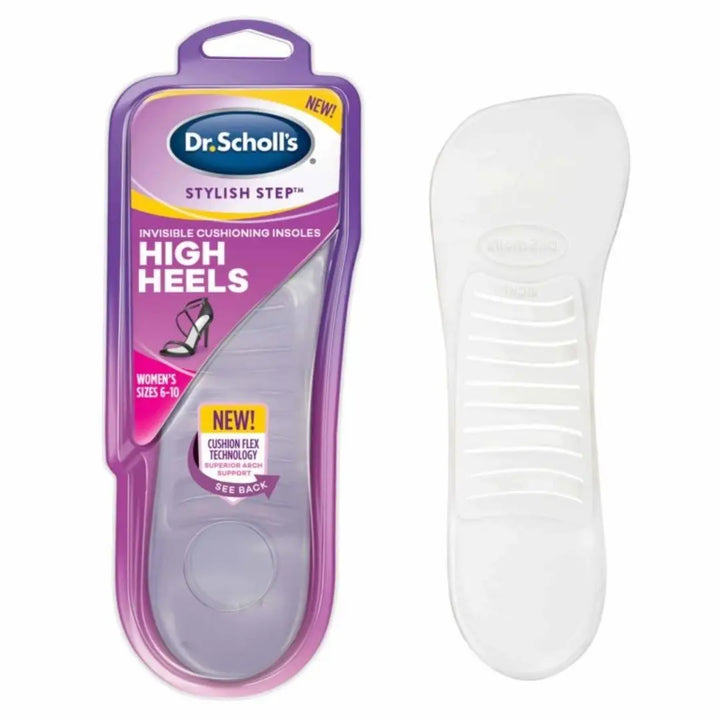 Dr. Scholl’s Invisible Cushioning Insoles for High Heels – All-Day Comfort & Shoe Protection (Women’s 6-10, 1 Pair)