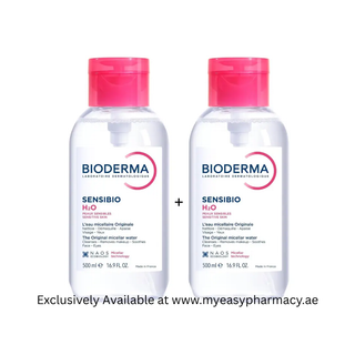 Bioderma Sensibio H2O Micellar Water Sensitive Skin With Pump 500ml Pack Of 2