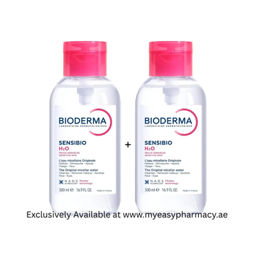 Bioderma Sensibio H2O With Pump 500 ML Pack Of 2