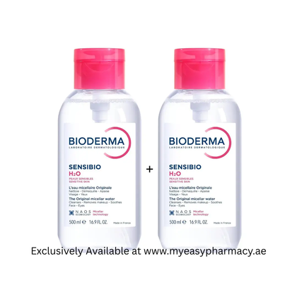 Bioderma Sensibio H2O With Pump 500 ML Pack Of 2