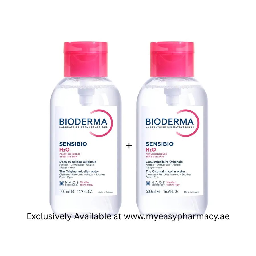 Bioderma Sensibio H2O With Pump 500 ML Pack Of 2