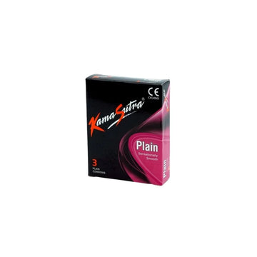 KamaSutra Plain Condoms Lubricated 3 Count