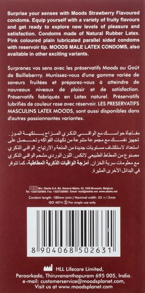 Moods Strawberry Condoms 12 Pieces