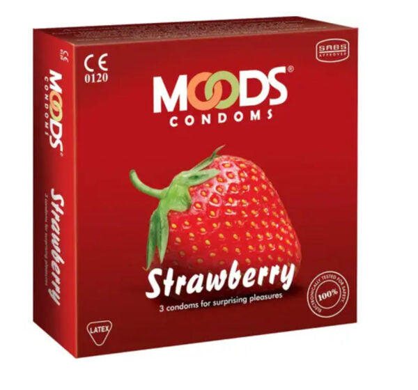 Moods Strawberry Condoms Flavoured 3 Count