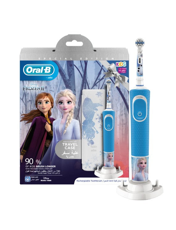 Oral-B D100 Kids Electric Toothbrush – Disney Frozen Special Edition with Travel Case