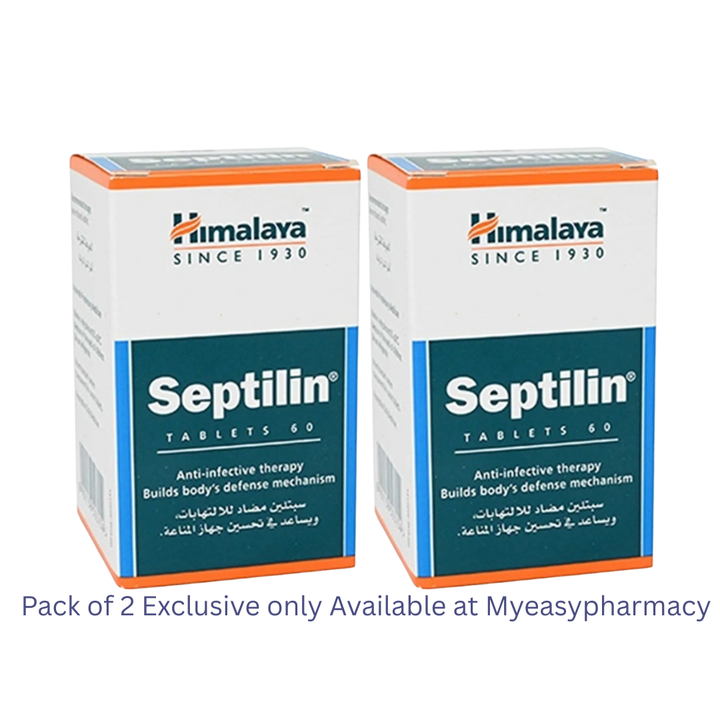Himalaya Septilin Tablets Herbal Supplement Supports General Wellness 60 Count Pack of 2