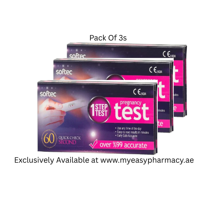Softec 1 Step Pregnancy Test Cassette Pack of 3 Combo